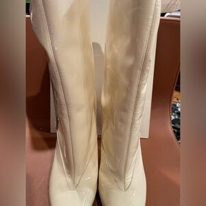 Jimmy Choo Off-White Leather Tote